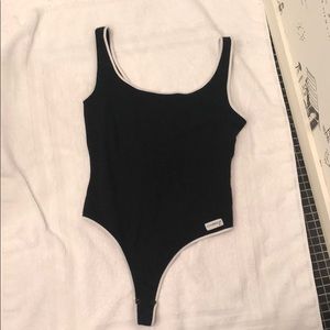 Ribbed classic scoop neck bodysuit